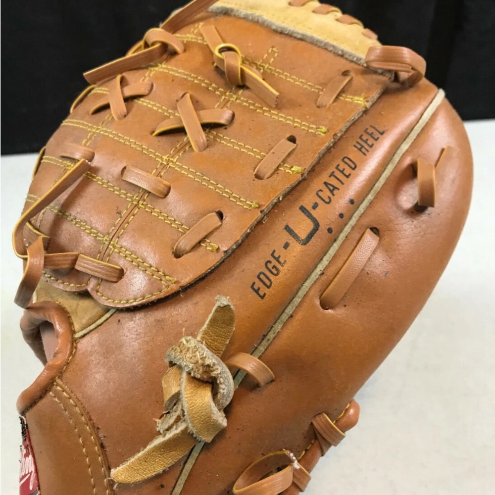 Rawlings Tan Leather Baseball Glove RGB135 Left Hand Glove EUC Wide Palm